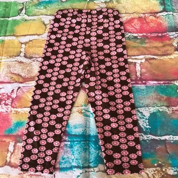 kit + lili‎ Girls Leggings Size 2 Years Brown Pink Flower Print NEW - Picture 6 of 9